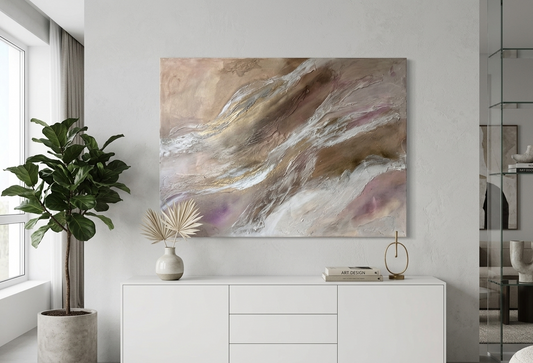 Soft Pink Cream | Acrylgemälde auf Leinwand 55 x 75 cm