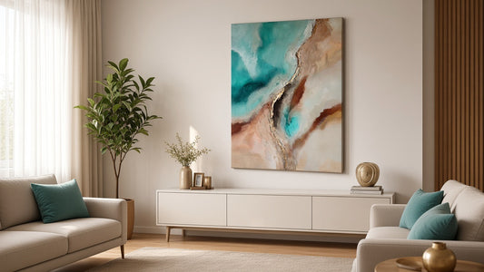 Coast & Gold Vein | Acrylgemälde auf Leinwand 55 x 75 cm