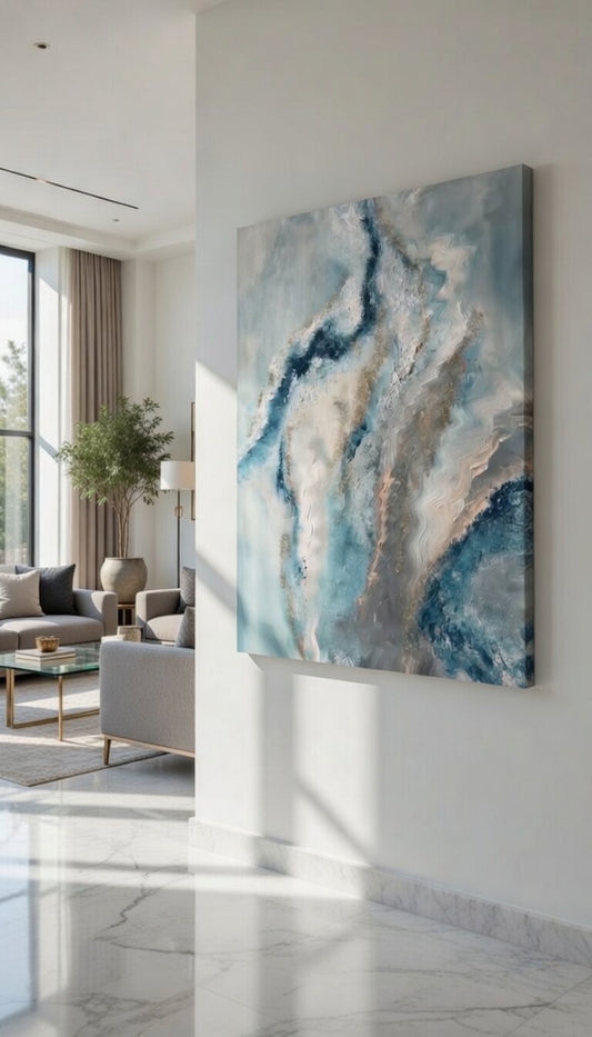 Glitter Waves | Acrylgemälde auf Leinwand 55 x 75 cm
