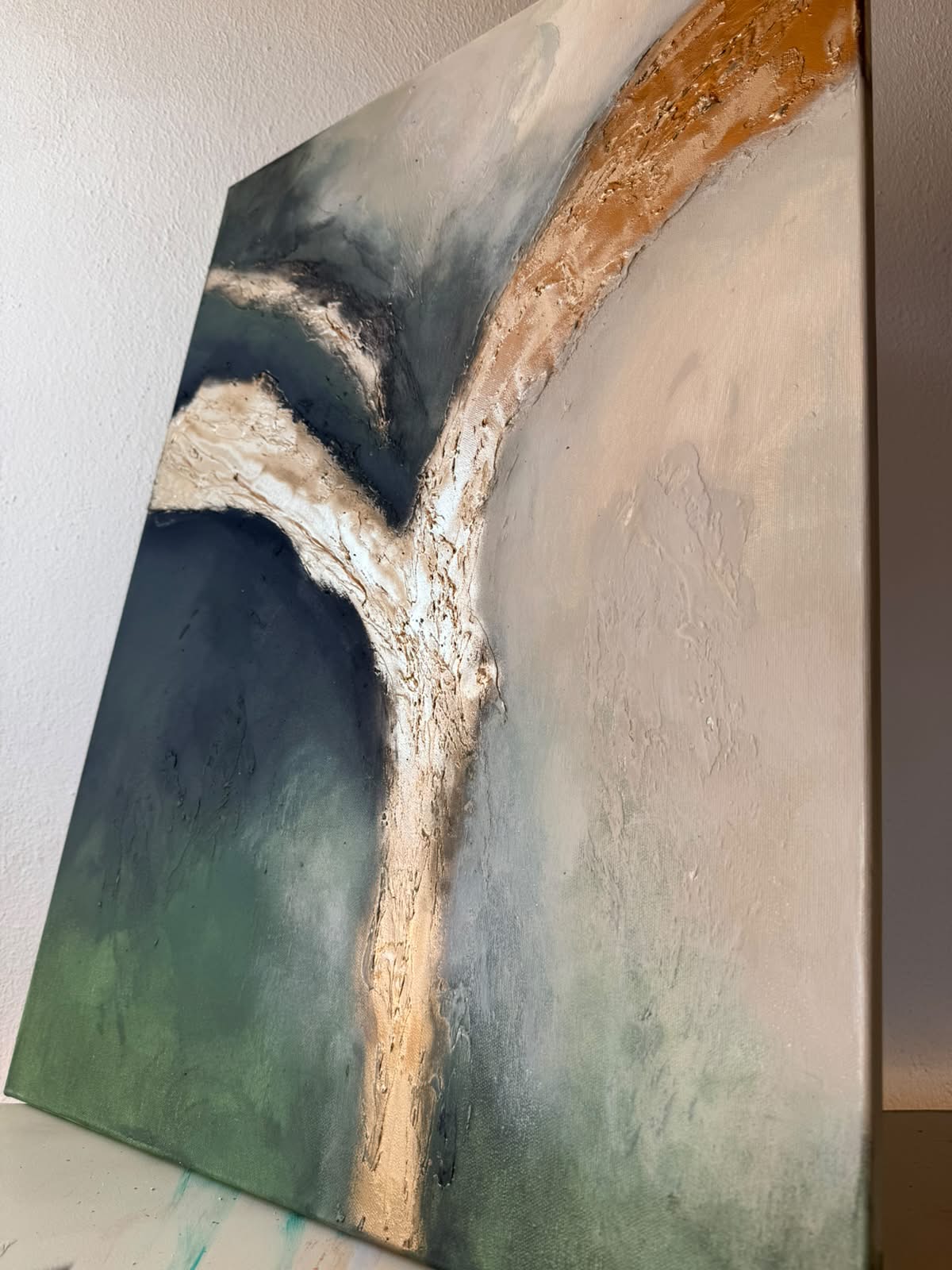 Luxury Dark Green | Acrylic painting on canvas 55 x 75 cm