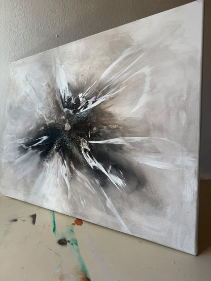 Glitter Nova | Acrylic painting on canvas 55 x 75 cm