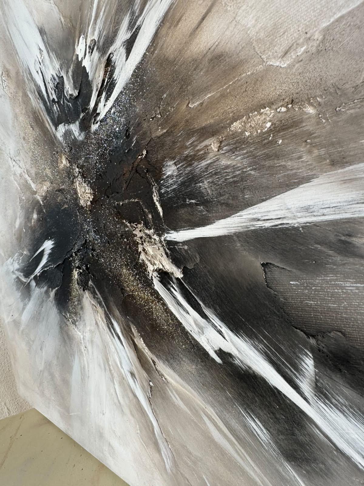 Glitter Nova | Acrylic painting on canvas 55 x 75 cm