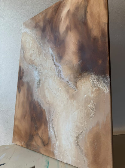 Creamy Hazelnut | Acrylic painting on canvas 55 x 75 cm