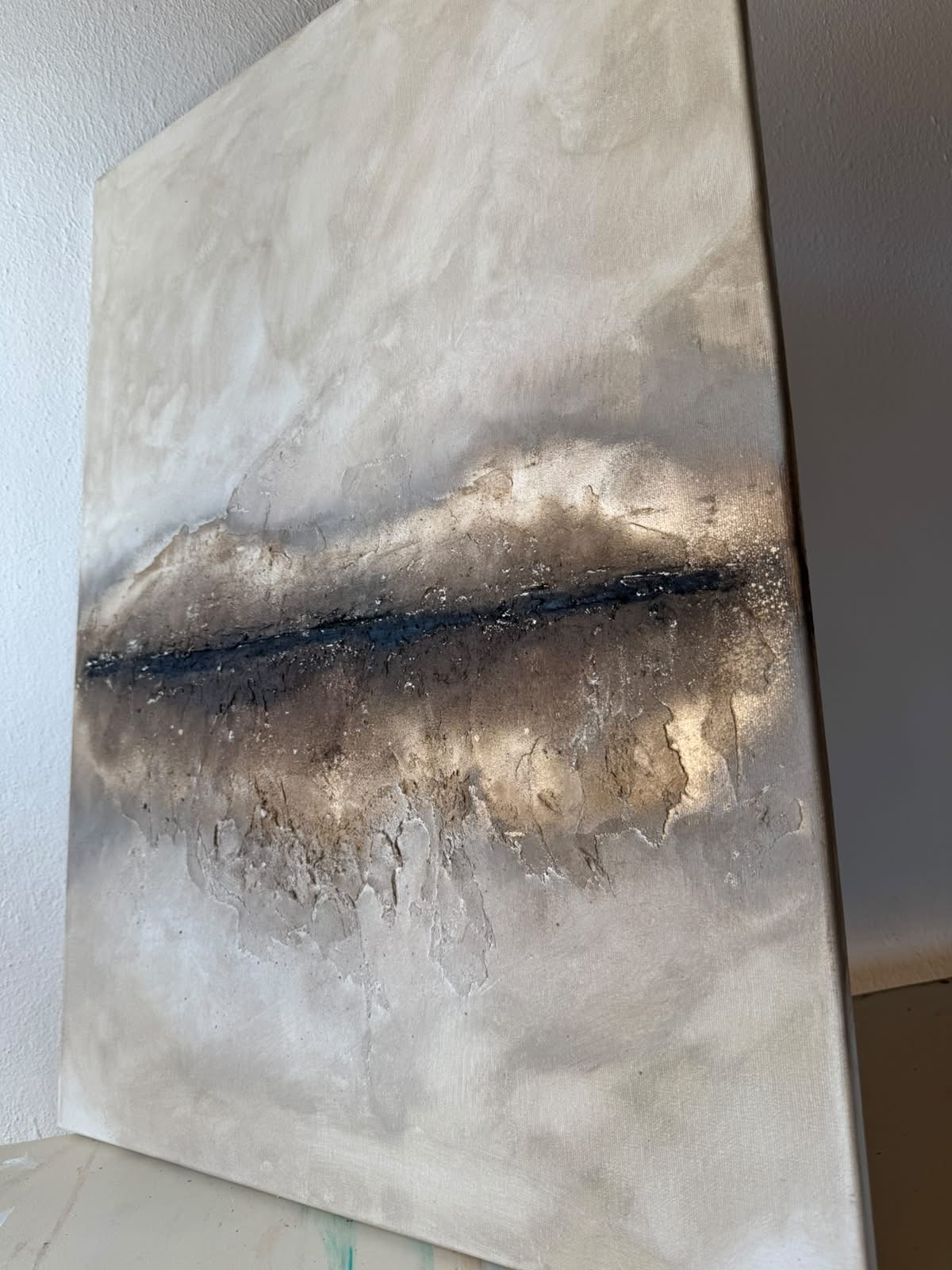 Golden Stone | Acrylic painting on canvas 55 x 75 cm
