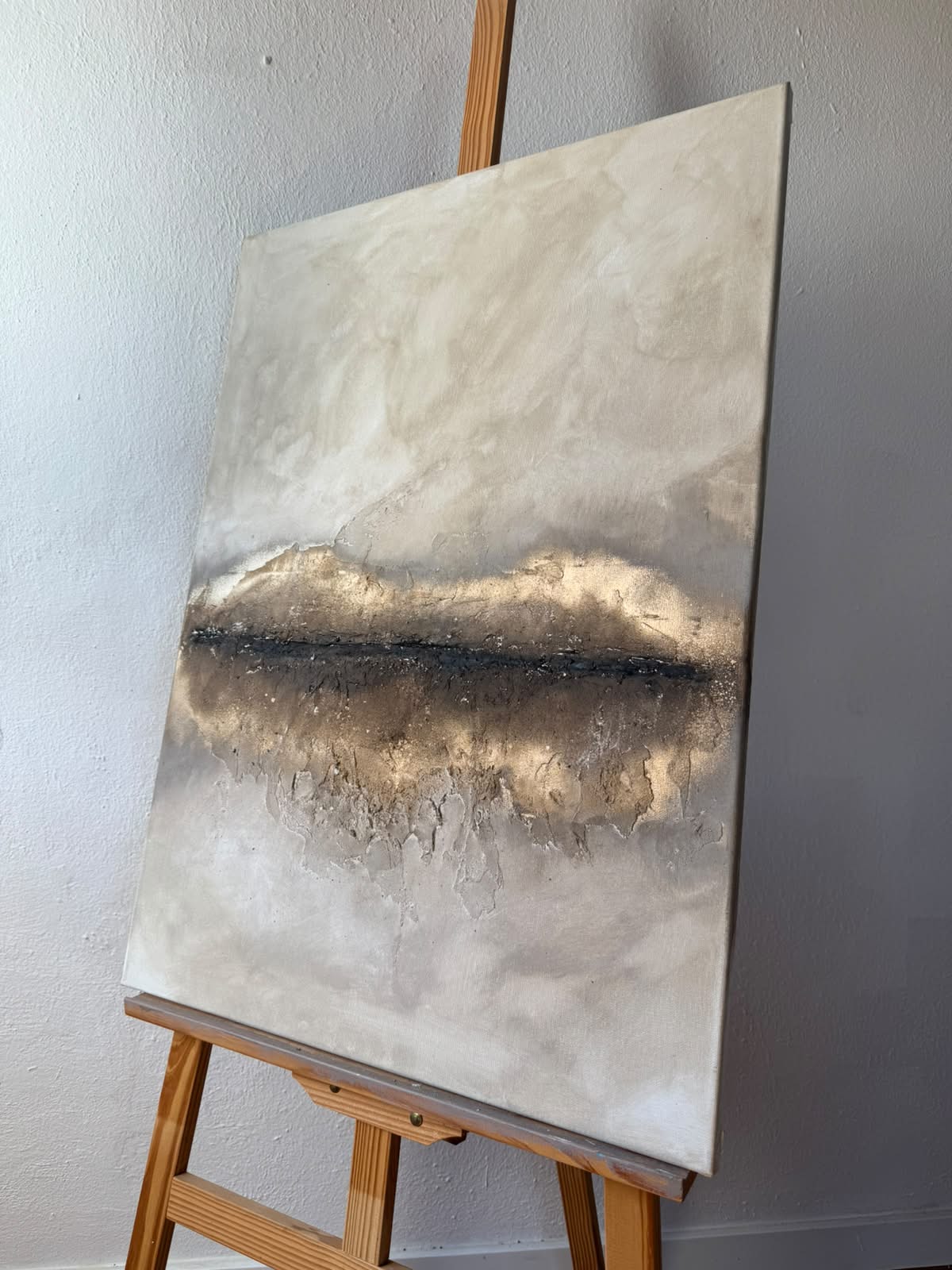 Golden Stone | Acrylic painting on canvas 55 x 75 cm