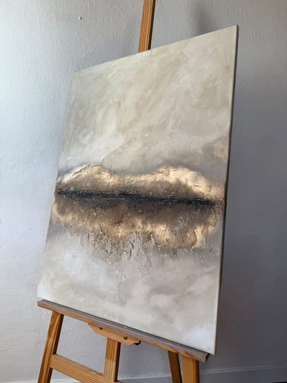 Golden Stone | Acrylic painting on canvas 55 x 75 cm