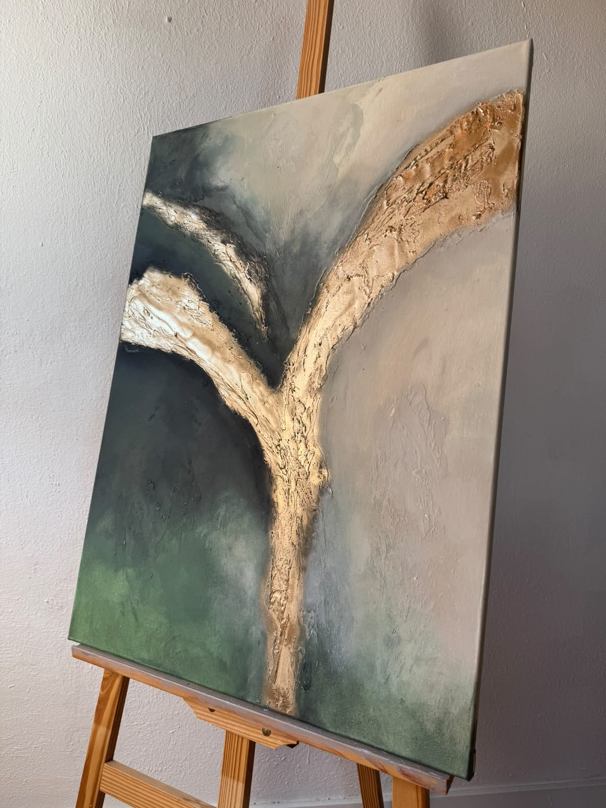 Luxury Dark Green | Acrylic painting on canvas 55 x 75 cm