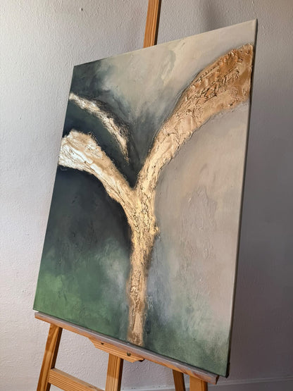Luxury Dark Green | Acrylic painting on canvas 55 x 75 cm