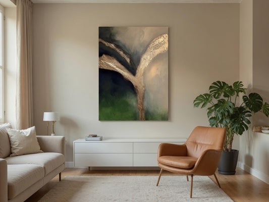 Luxury Dark Green | Acrylgemälde auf Leinwand 55 x 75 cm