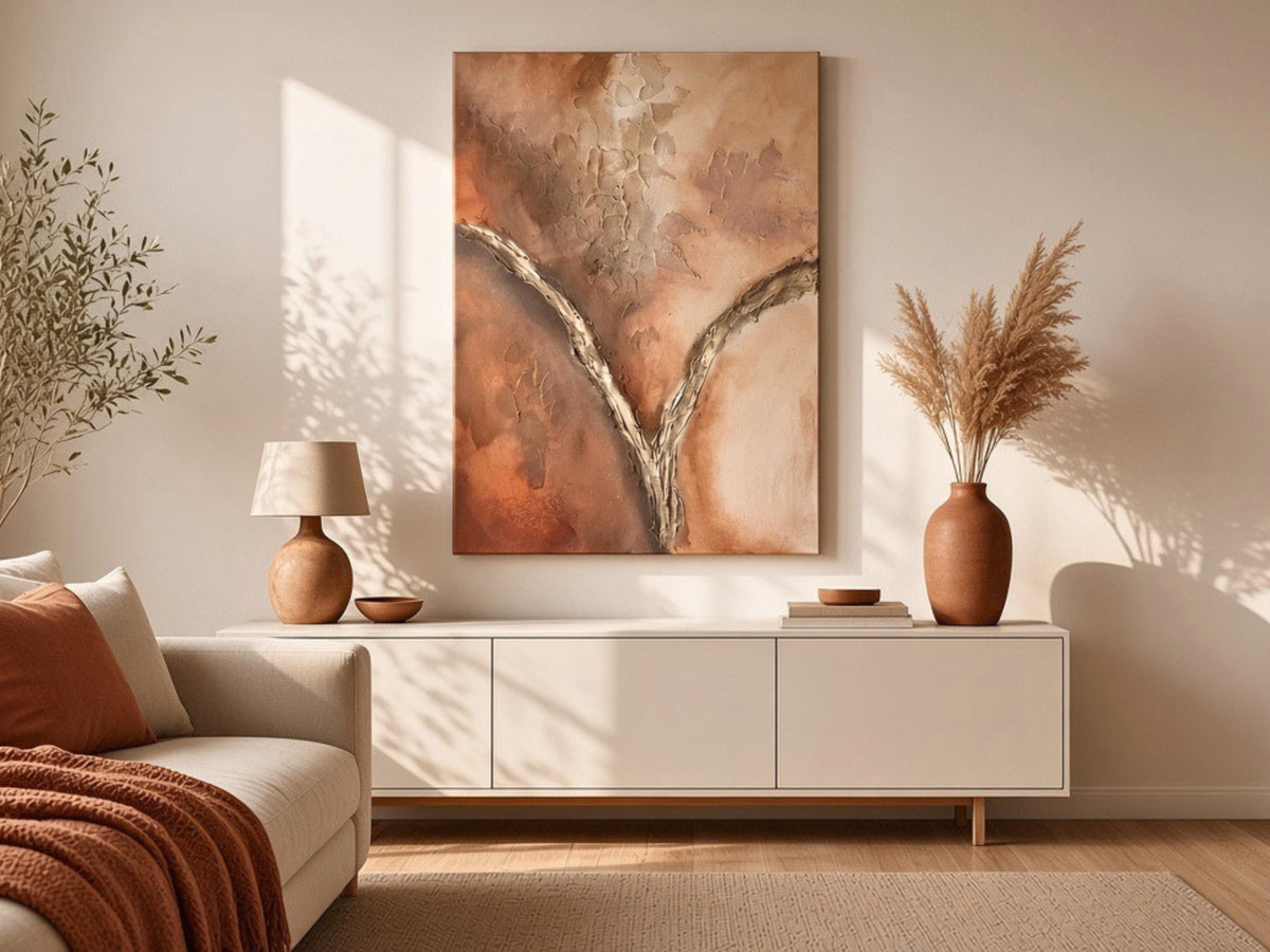 Rust Brown Autumn | Acrylic painting on canvas 55 x 75 cm