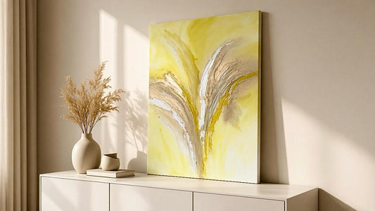 Golden Lemon Cream | Acrylgemälde auf Leinwand 55 x 75 cm