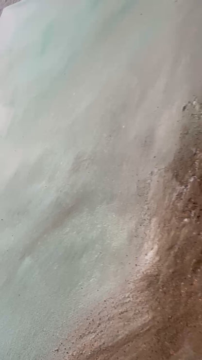 Turquoise Storm | Acrylic painting on canvas 55 x 75 cm
